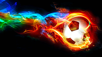Prismatic Ball, prismatic, colorful, soccer ball, black background, ball HD wallpaper