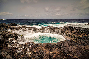 Devil's Hole, Spain, spain, nature, rocks, ocean HD wallpaper