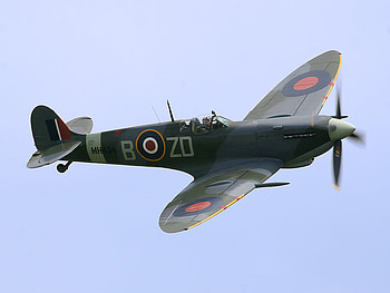 Supermarine Spitfire, supermarine, spitfire, raf, fighter, ww2, sky, war HD wallpaper