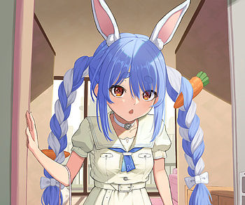 Usada Pekora, hololive, Usada Pekora, Anime, Virtual Youtuber HD wallpaper