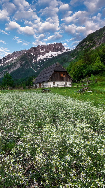 Trenta Valley, Houses HD phone wallpaper