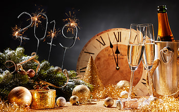 *, New year, Toys, Holiday, Gift, Champagne HD wallpaper