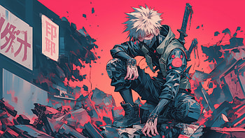 Kakashi Hatake: Cyberpunk Ninja Ultra, Anime, Naruto, Kakashi Hatake, cyberpunk, ninja HD wallpaper