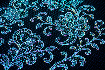 Neon Lace Bloom —, Embroidery, Floral Pattern HD wallpaper