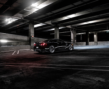Black, car, Nissan GT-R HD wallpaper