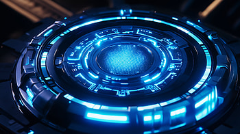 Neon Circuitry: Futuristic, high tech, neon HD wallpaper