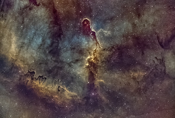 Clouds pillars, space, stars, galaxy HD wallpaper