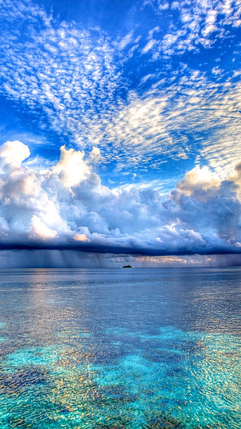 H D, Blue Ocean, ocean, blue HD phone wallpaper