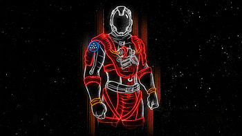 Neon Starfield Vanguard — Video Game, neon, video game, Starfield HD wallpaper