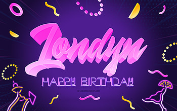 Happy Birtay Londyn, , Purple Party Background, Londyn, creative art, Happy Londyn birtay, Londyn name, Londyn Birtay, Birtay Party Background HD wallpaper