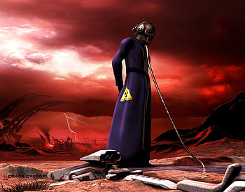 Waste Land, mask, neosurrealism, person HD wallpaper
