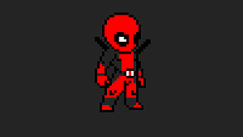 Deadpool 8 Bit Art, deadpool, superheroes, 8-bit, artist, artwork, digital-art HD wallpaper