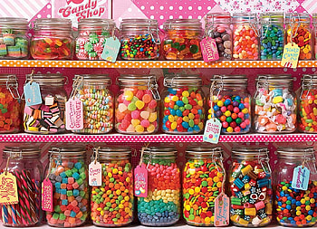 Sweets, colorful, jar, candy HD wallpaper