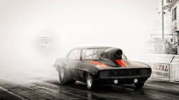 Drag Racing, Smoke cars HD wallpaper