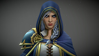 Jaina Proudmoore, Warbringers 3D model, Valerio Korax's artwork, Exquisite detail HD wallpaper