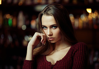 Aqua eyes, woman, beautiful HD wallpaper