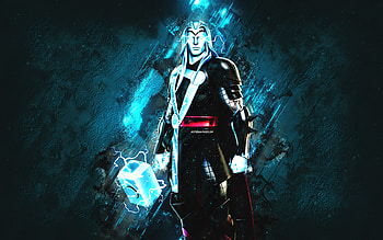 Fortnite God of Thunder Thor Skin, Fortnite, main characters, blue stone background, God of Thunder Thor, Fortnite skins, God of Thunder Thor Skin, God of Thunder Thor Fortnite, Fortnite characters HD wallpaper