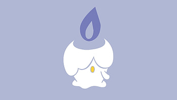 Pokemon minimalistic, Fire purple ghost, Litwick HD wallpaper