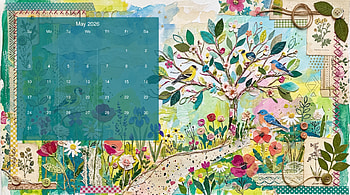 May 2026 — Blooming Garden Calendar, May 2026 Calendar HD wallpaper