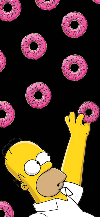 Homer Simpson Donut Grab, Pixel 4a , Darysyde420 HD phone wallpaper