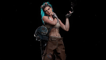 Wasteland Queen, girl, cyberpunk, artist, artwork, art, digital-art, artstation HD wallpaper