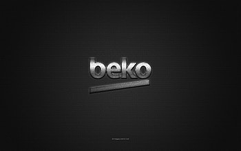Beko logo, silver shiny logo, Beko metal emblem, gray carbon fiber texture, Beko, brands, creative art, Beko emblem HD wallpaper