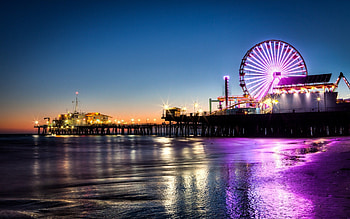 Santa Monica Pier, California HD wallpaper
