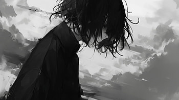 Gothic Emo Anime Character, Anime, gothic, emo, portrait, figure, Gothic Anime HD wallpaper