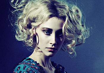 Sarah Gadon, blue, blonde, girl, actress, woman HD wallpaper