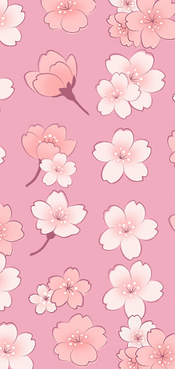 Pink flowers, floral, art HD phone wallpaper