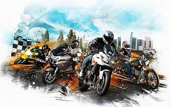 Street Machines, bikes, racing, painting, motorbikes HD wallpaper