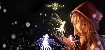 Pixiv Fantasia: New World, blue, black, glow, cute, sparkles, beauty, brown, cape, female, wings, sweet, art, girl, beautiful, dark, woman, pink, anime, fantasy, pretty, light, yellow, red, fairies, lovely HD wallpaper