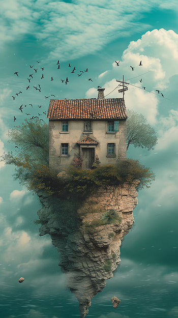 Floating Island Home, Home HD phone wallpaper