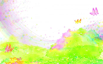 Abstract, Butterflies, Flowers, Spray, Field, Paints HD wallpaper
