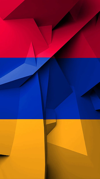 Armenia, orange, red, armenian-flag, blue HD phone wallpaper