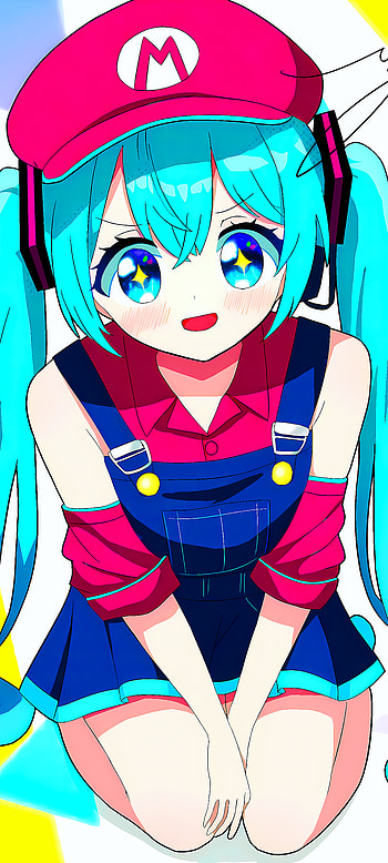 Hatsune Miku Mario-Waifu — Vocaloid Anime , Hatsune Miku, Anime, Super Mario, Vocaloid HD phone wallpaper
