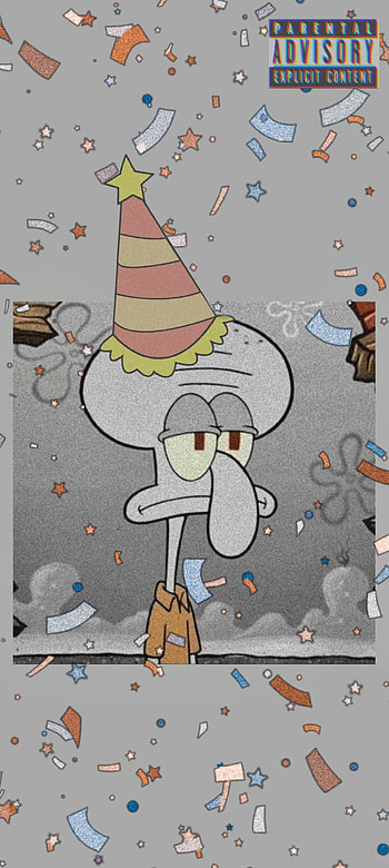 Squidward's birtay, aesthetic, art, calamardo, squid, squidward HD phone wallpaper