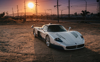 Maserati MC12, hypercar, MC12 Versione Competizione, evening, sunset, supercars, Maserati HD wallpaper