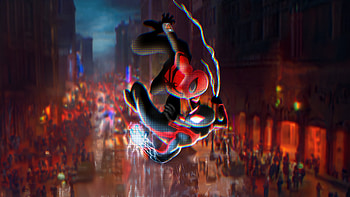 Superior Spiderman Vs Miles Morales, spiderman, miles-morales, superheroes, artwork, art, digital-art HD wallpaper