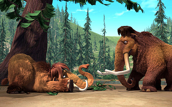 Ice Age - Manny with Daughter, Peaches HD wallpaper