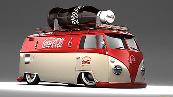 Coca-Cola Kombi, coca, volkswagen, kombi, cola HD wallpaper