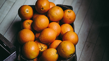 Fruits, Food, Oranges, Box, Citrus, Ripe, Citruses HD wallpaper