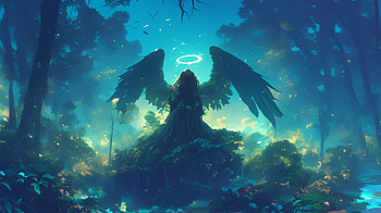 Angel Style Anime, angel, Anime, AI Art, anime angel HD wallpaper