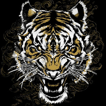 Art, Grin, Muzzle, Predator, Tiger HD phone wallpaper