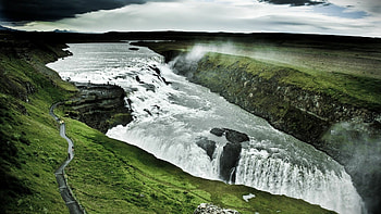 Gullfoss Waterfall, Majestic power, Natural wonder, Iceland travels HD wallpaper
