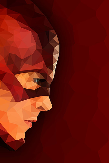 Flash abstract artwork, Red color scheme, TV show HD phone wallpaper