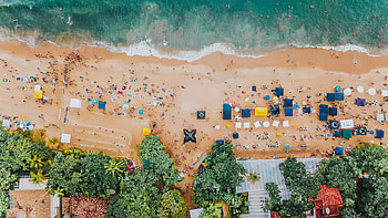 Holiday, aerial view, beach, Brazil HD wallpaper
