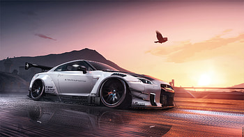 Nissan GTR R35 With Liberty Walk Bodykit, nissan-gtr, nissan, cars, artstation HD wallpaper
