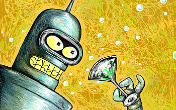 Art, , Drawing, Futurama, Bender HD wallpaper