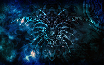The Abyss, blue, abyss, black, abstract, 3d HD wallpaper